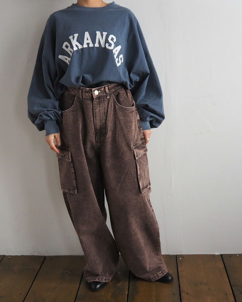 VISION STREET WEAR ヴィジョンストリートウェア ロゴデニムカーゴパンツ