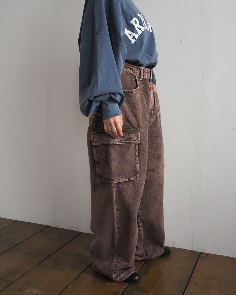 VISION STREET WEAR ヴィジョンストリートウェア ロゴデニムカーゴパンツ