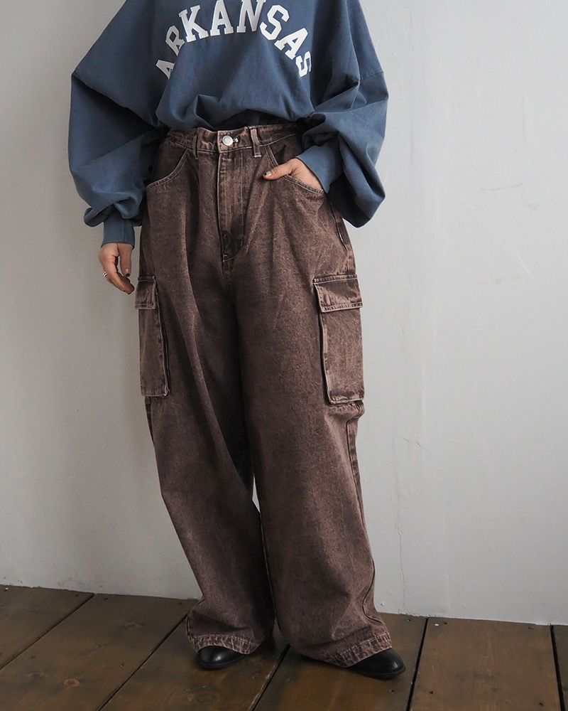 VISION STREET WEAR ヴィジョンストリートウェア ロゴデニムカーゴパンツ