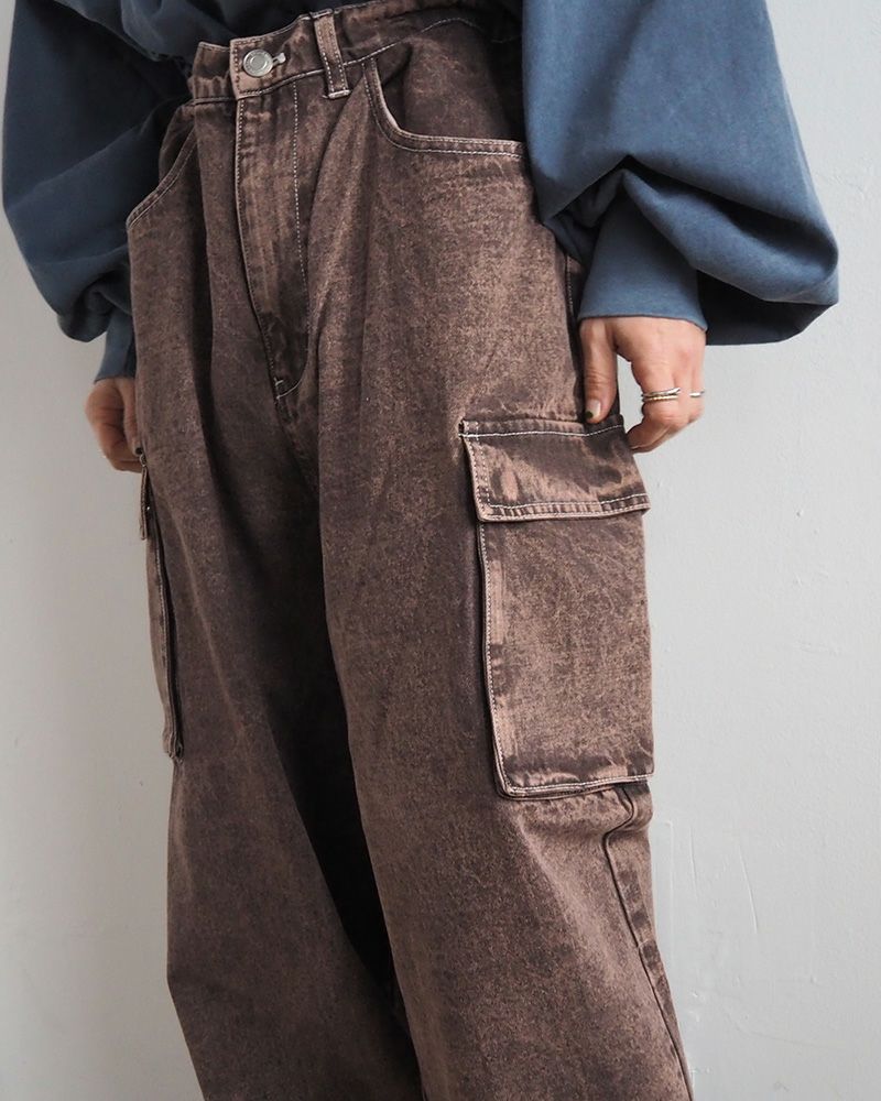 VISION STREET WEAR ヴィジョンストリートウェア ロゴデニムカーゴパンツ