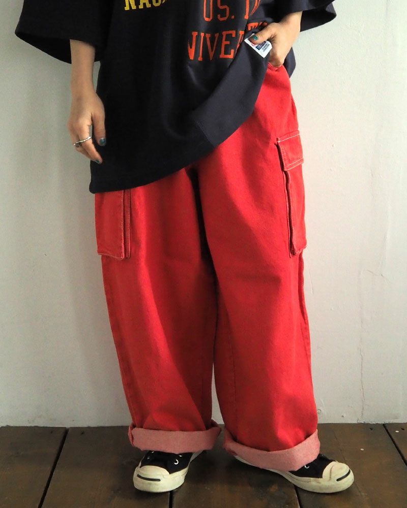 VISION STREET WEAR ヴィジョンストリートウェア ロゴデニムカーゴパンツ