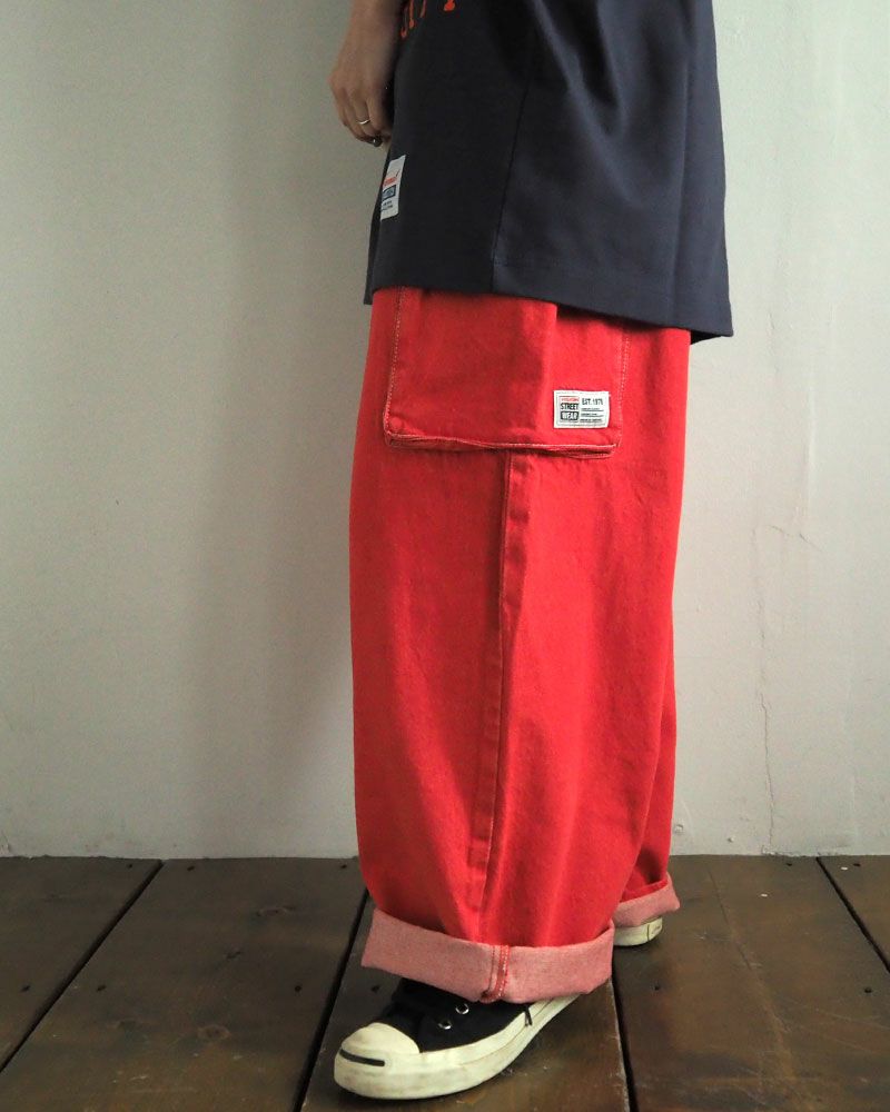 VISION STREET WEAR ヴィジョンストリートウェア ロゴデニムカーゴパンツ