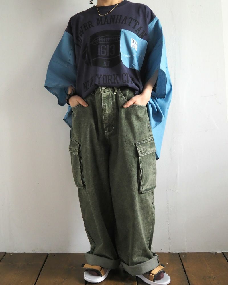 VISION STREET WEAR ヴィジョンストリートウェア ロゴデニムカーゴパンツ