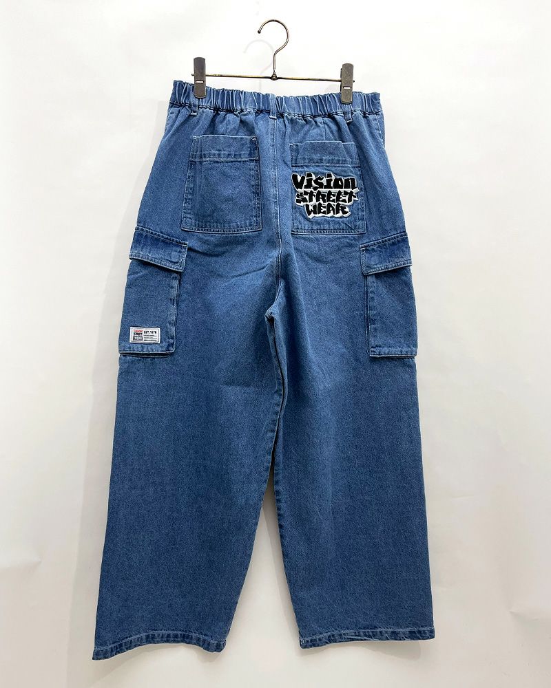 VISION STREET WEAR ヴィジョンストリートウェア ロゴデニムカーゴパンツ