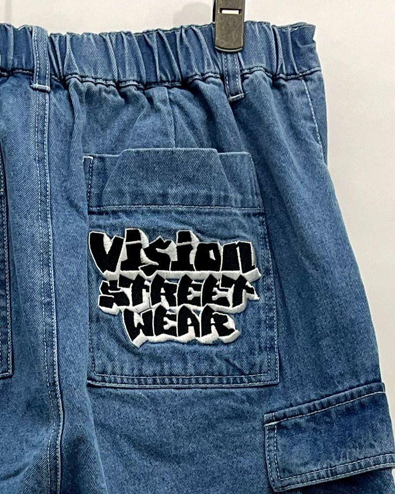 VISION STREET WEAR ヴィジョンストリートウェア ロゴデニムカーゴパンツ