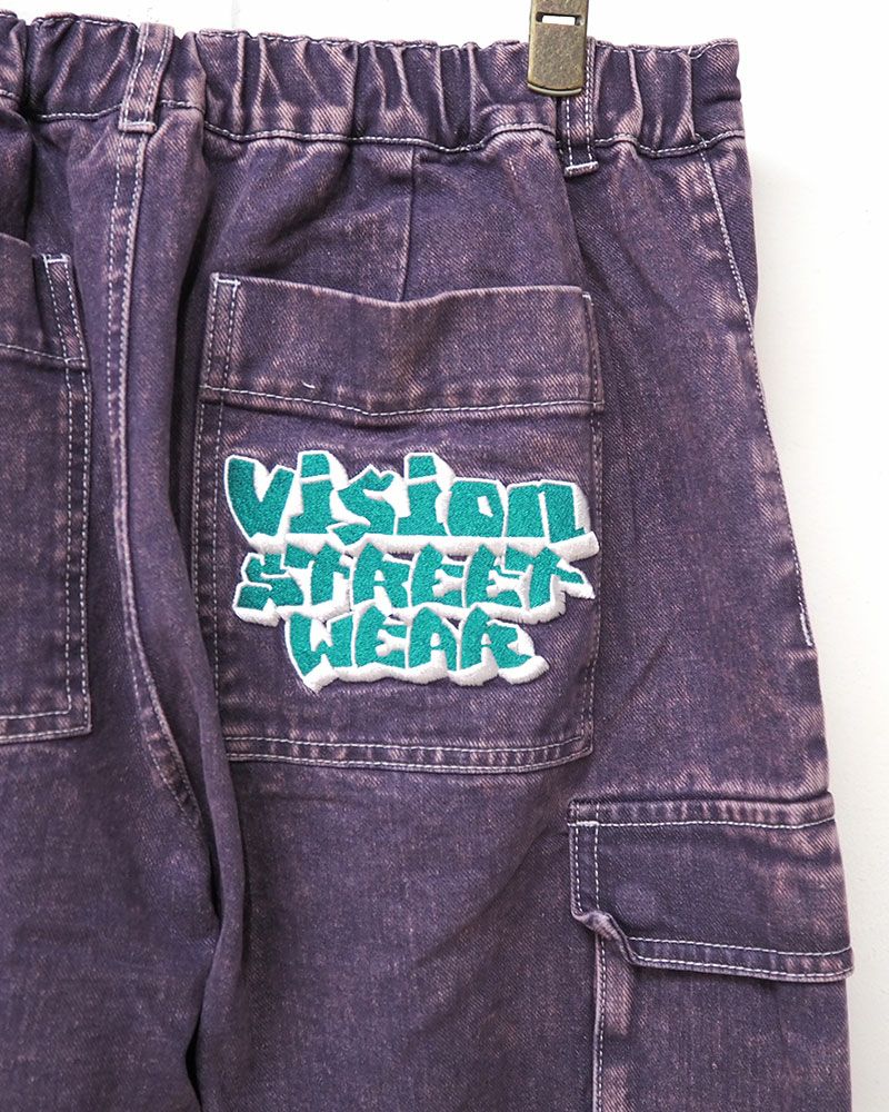 VISION STREET WEAR ヴィジョンストリートウェア ロゴデニムカーゴパンツ
