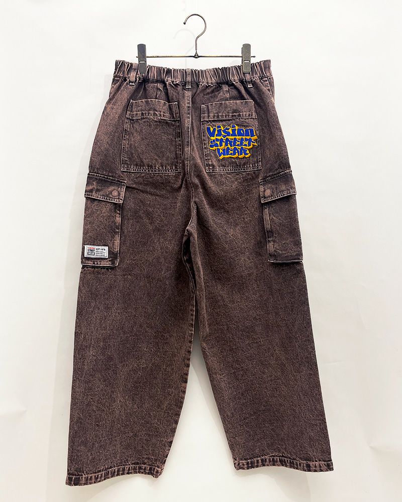 VISION STREET WEAR ヴィジョンストリートウェア ロゴデニムカーゴパンツ