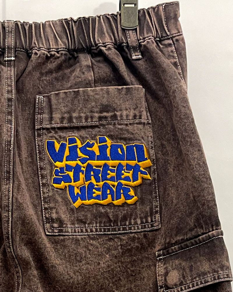 VISION STREET WEAR ヴィジョンストリートウェア ロゴデニムカーゴパンツ