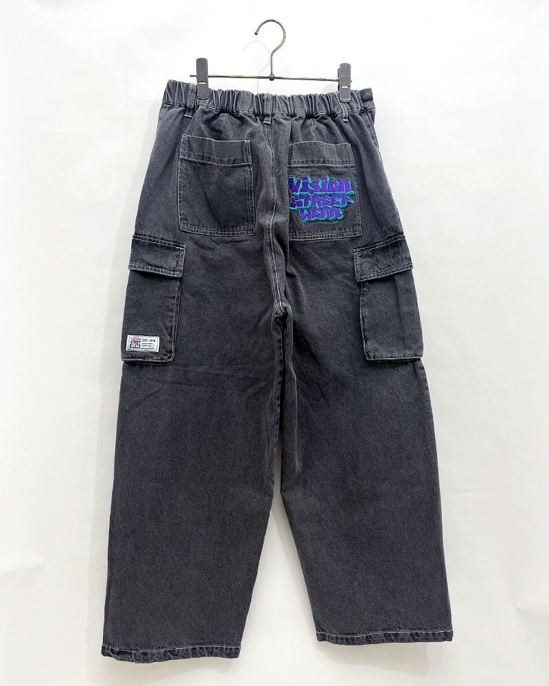 VISION STREET WEAR ヴィジョンストリートウェア ロゴデニムカーゴパンツ