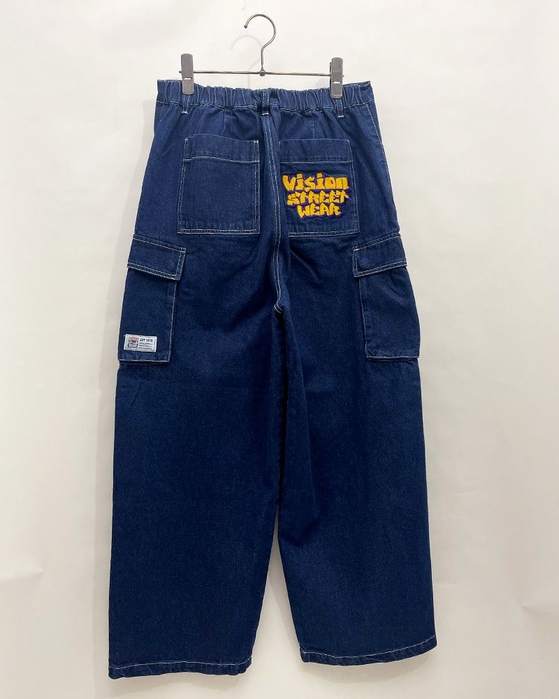 VISION STREET WEAR ヴィジョンストリートウェア ロゴデニムカーゴパンツ