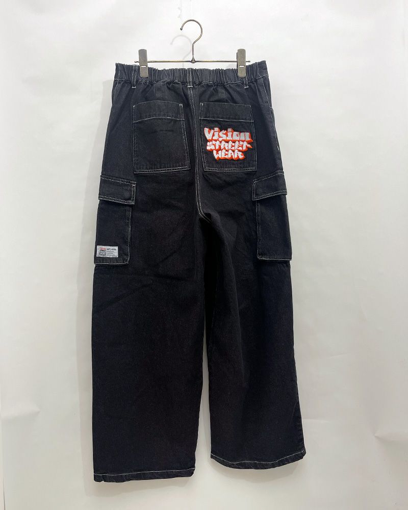 VISION STREET WEAR ヴィジョンストリートウェア ロゴデニムカーゴパンツ