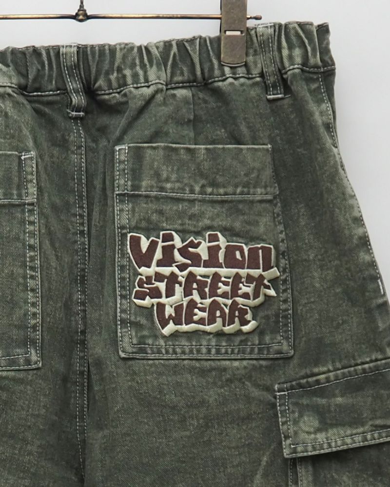 VISION STREET WEAR ヴィジョンストリートウェア ロゴデニムカーゴパンツ