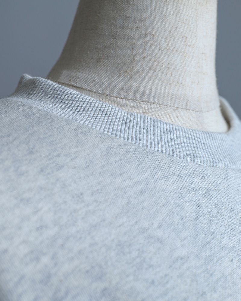 Pokke++ クルーネックスウェット フード取り外し 2WAY仕様 ドローコード付き ゆったりシルエット 裏毛素材