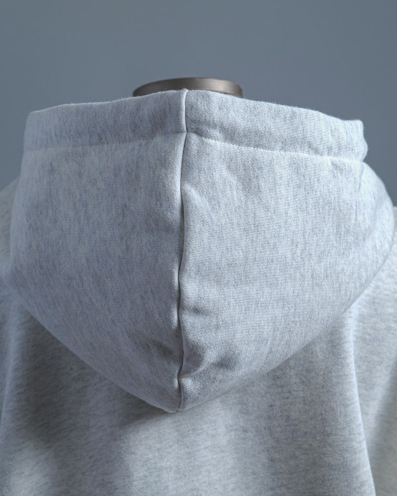 Pokke++ クルーネックスウェット フード取り外し 2WAY仕様 ドローコード付き ゆったりシルエット 裏毛素材