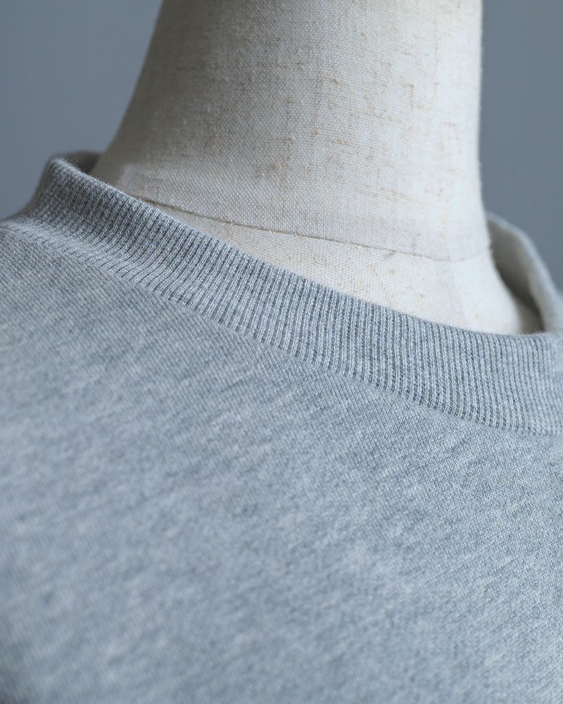 Pokke++ クルーネックスウェット フード取り外し 2WAY仕様 ドローコード付き ゆったりシルエット 裏毛素材