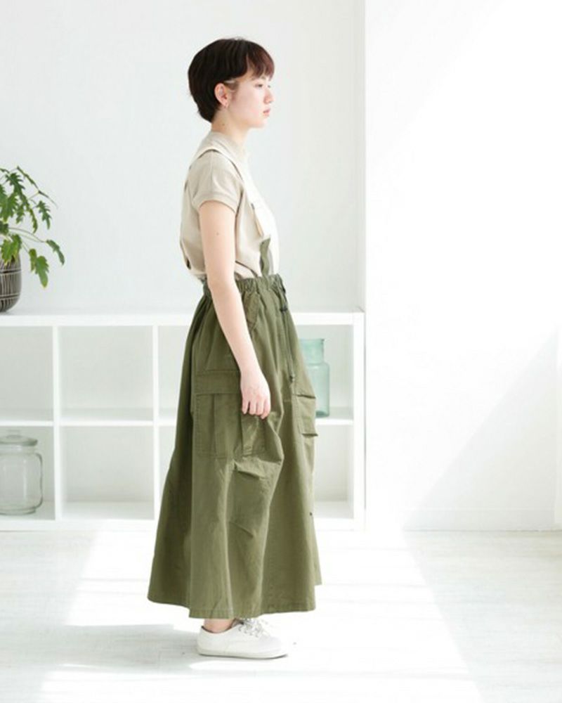 サス付きサーキュラーミリタリースカート レディース ボリュームスカート オールシーズン対応