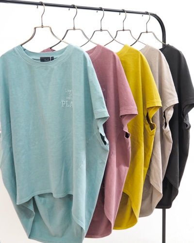 limiless 天竺ピグメントバイオ加工プルオーバー