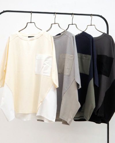 limiless リップストップ×天竺ドルマンプルオーバー