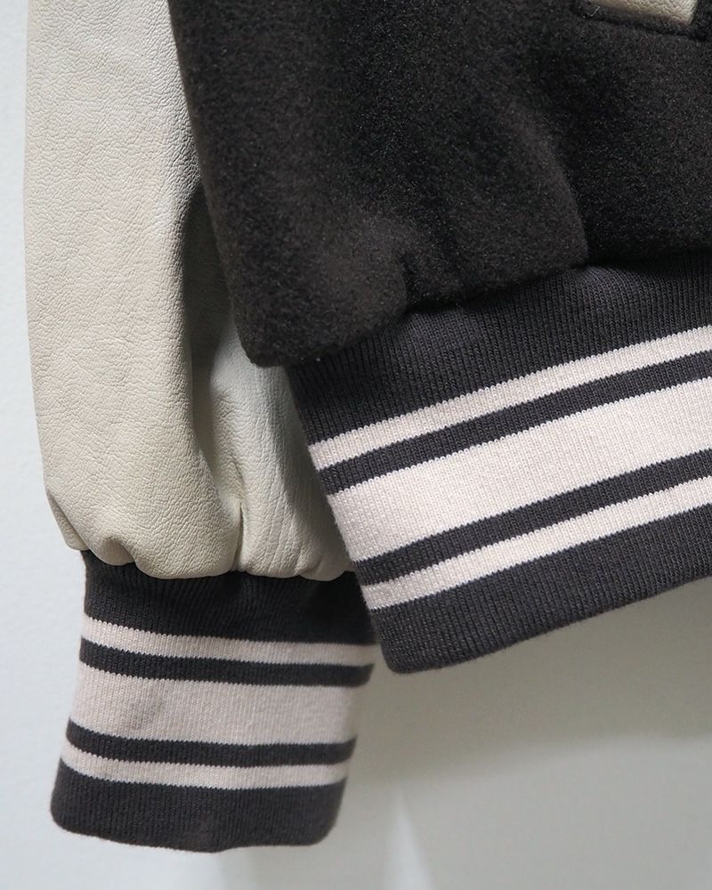 ScoLar スカラー 異素材MIX刺繍スタジャン ＆Vogue限定カラー ブラウン