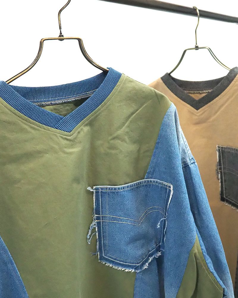 リビルドデニムプルオーバー