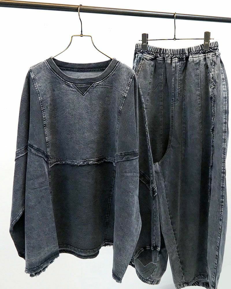 limiless ケミカル裏毛ドルマンプルオーバー