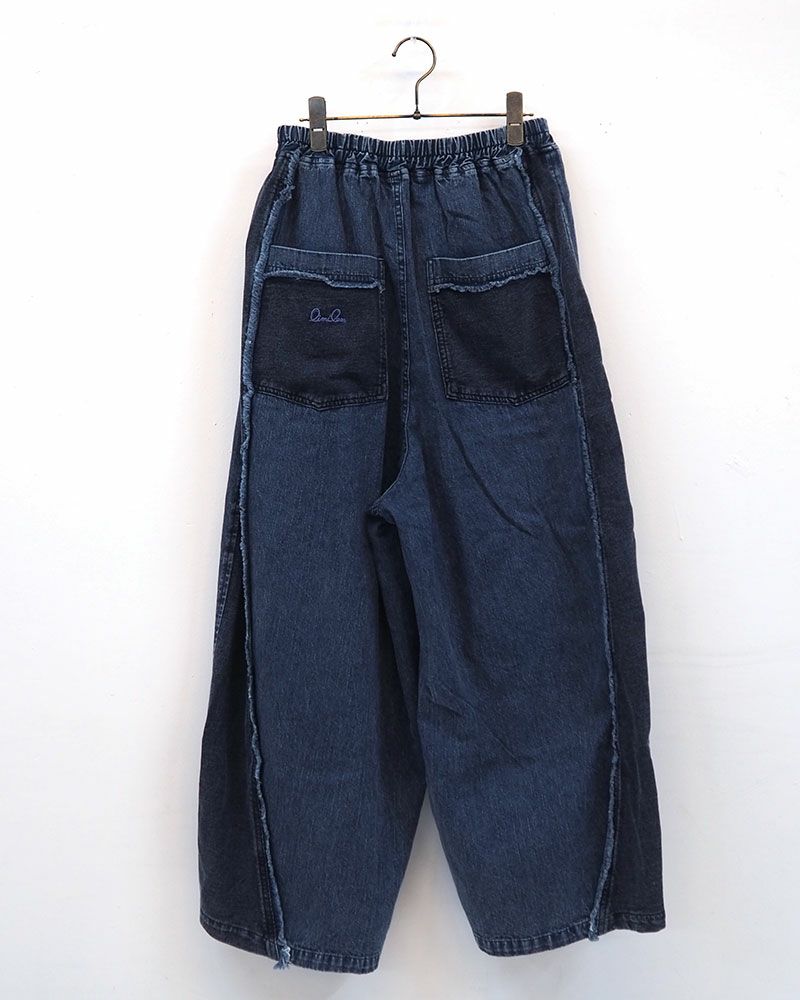 limiless ケミカルデニム裏毛パフパンツ