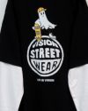 VISION STREET WEAR ヴィジョンストリートウェア ゴーストアンサンブルロンT ユニセックス ビッグシルエット 綿100 ストリート カジュアル