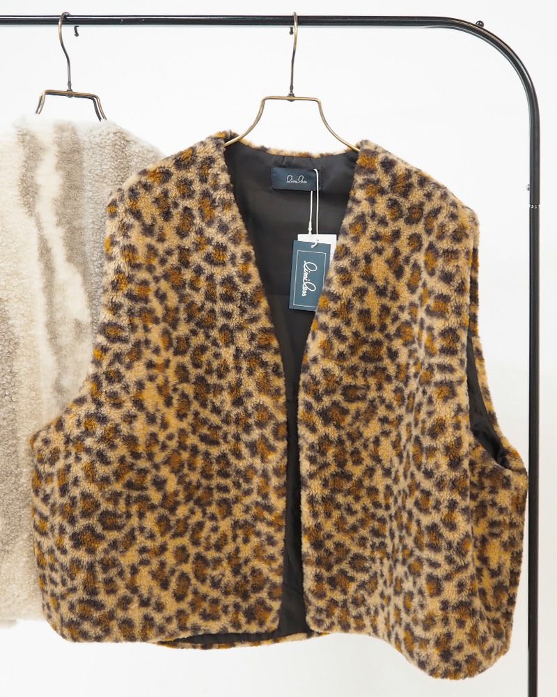 limiless アソート柄ボアベスト