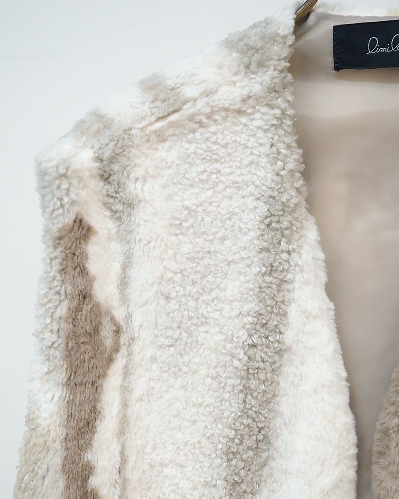 limiless アソート柄ボアベスト