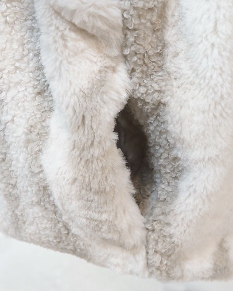 limiless アソート柄ボアベスト