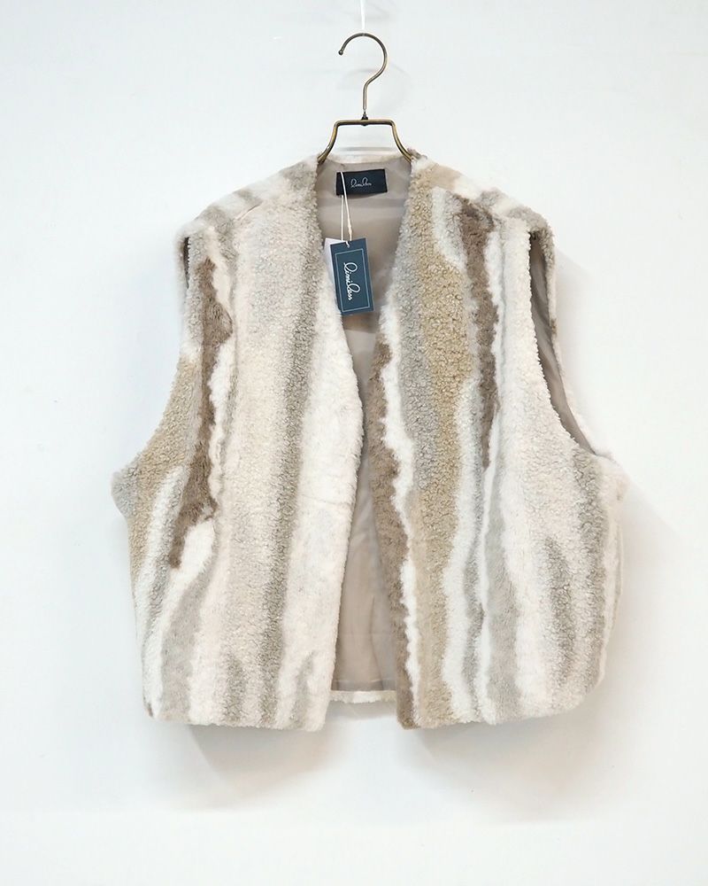 limiless アソート柄ボアベスト