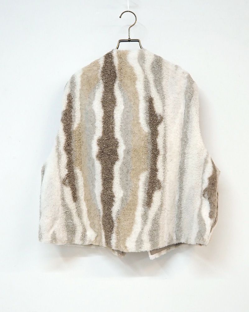 limiless アソート柄ボアベスト