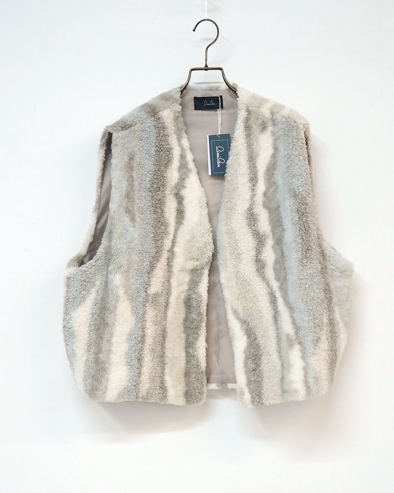 limiless アソート柄ボアベスト