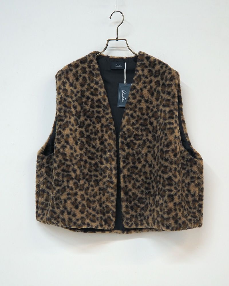 limiless アソート柄ボアベスト