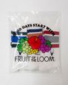 FRUIT OF THE LOOM フルーツオブザルーム × Pokke ポッケ コラボソックス 3足セット 刺繍入り ロゴデザイン