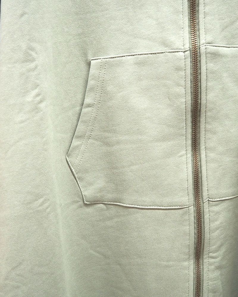 limiless 裏毛配色フーディーカーデ