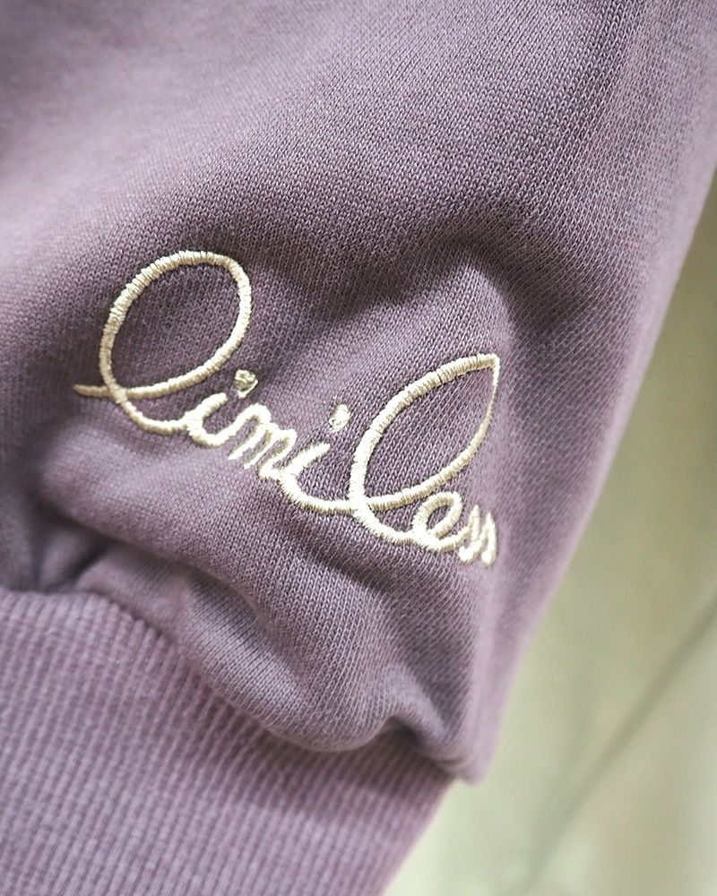 limiless 裏毛配色フーディーカーデ