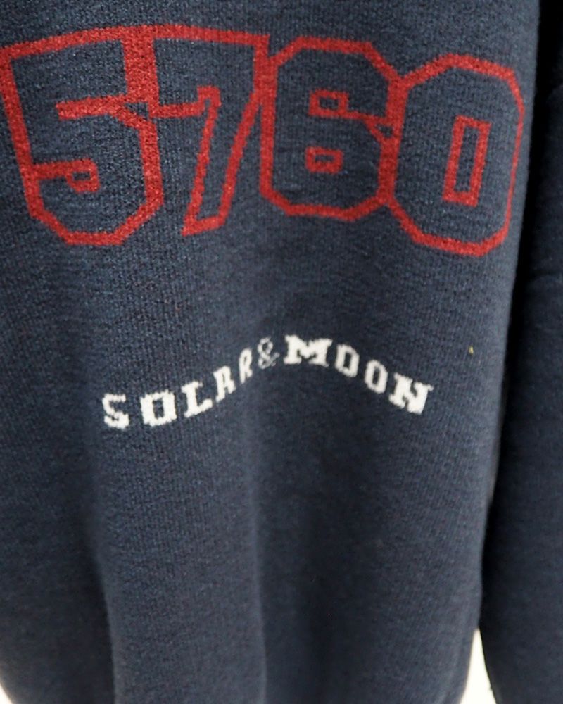 8Laboratory WフェイスジャガードニットBIGロゴカーディガン