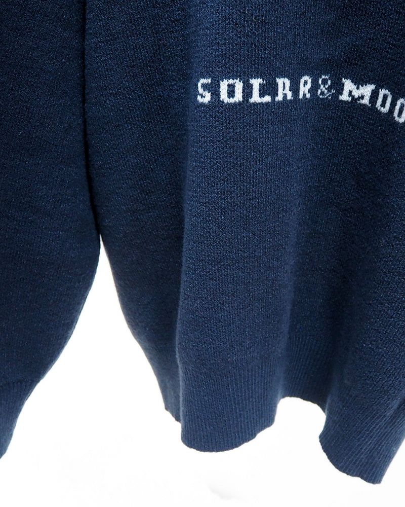 8Laboratory WフェイスジャガードニットBIGロゴカーディガン