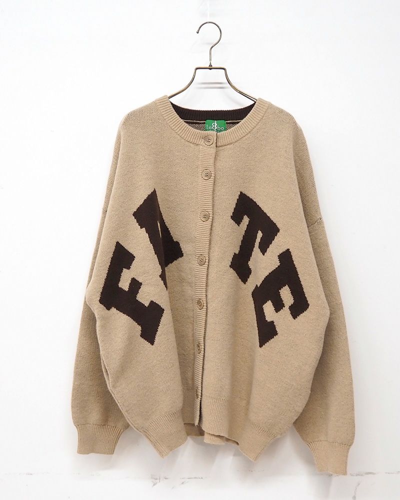 8Laboratory WフェイスジャガードニットBIGロゴカーディガン