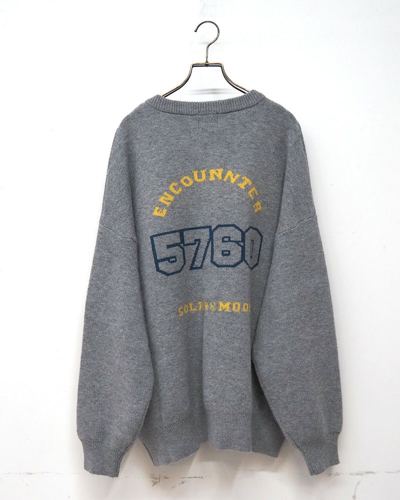 8Laboratory WフェイスジャガードニットBIGロゴカーディガン