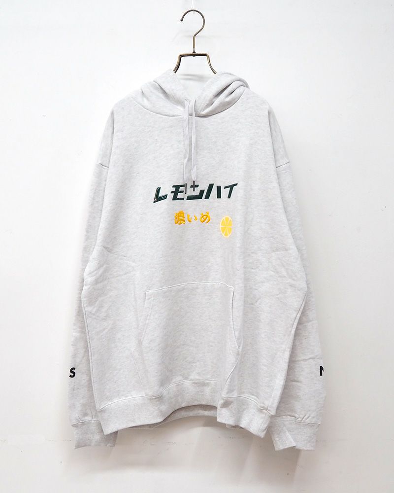 YOIDORE ヨイドレ レモンチューハイモチーフ パーカー PVCロゴプリント ユニセックス ルーズシルエット フーディー