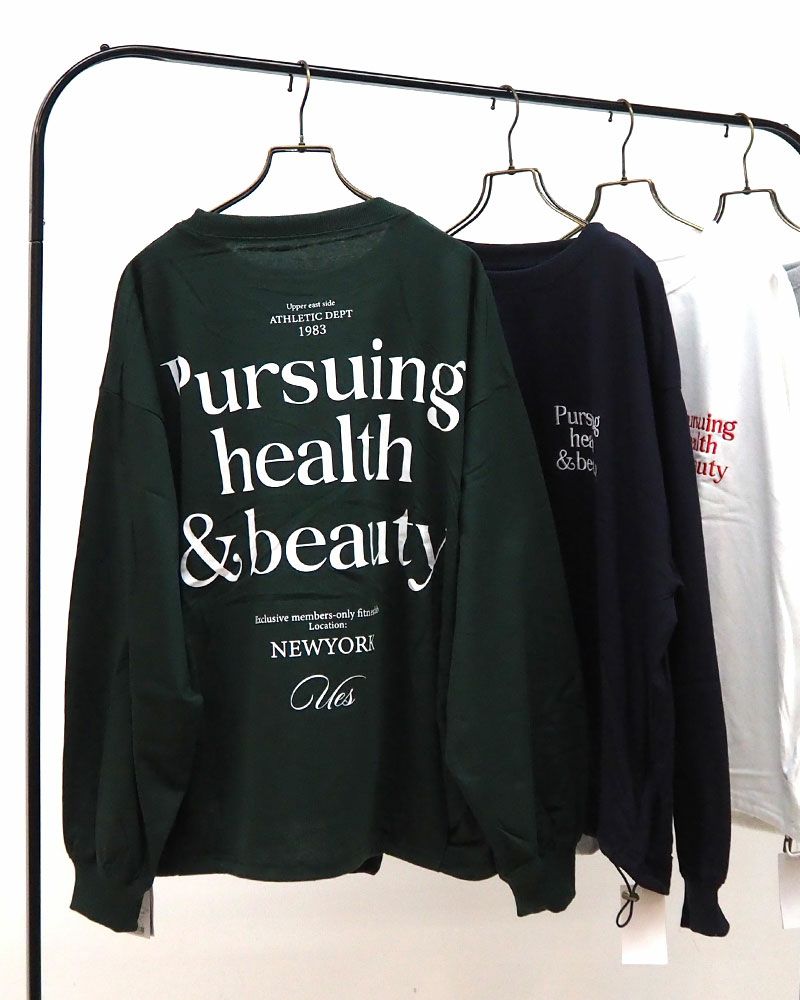 limiless リミレス 天竺スポーティーロンT 英字プリント ユニセックス ロングTシャツ ドロスト付き 綿100％ ゆったりシルエット