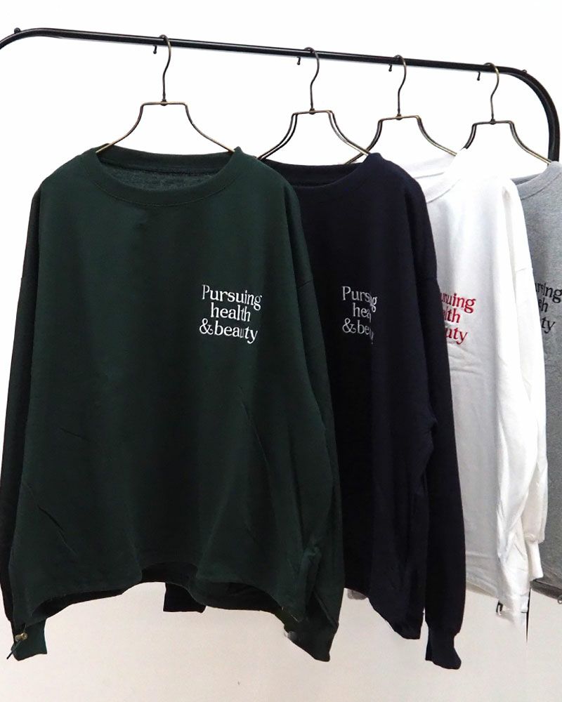 limiless リミレス 天竺スポーティーロンT 英字プリント ユニセックス ロングTシャツ ドロスト付き 綿100％ ゆったりシルエット