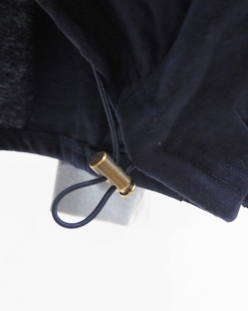 limiless リミレス 天竺スポーティーロンT 英字プリント ユニセックス ロングTシャツ ドロスト付き 綿100％ ゆったりシルエット