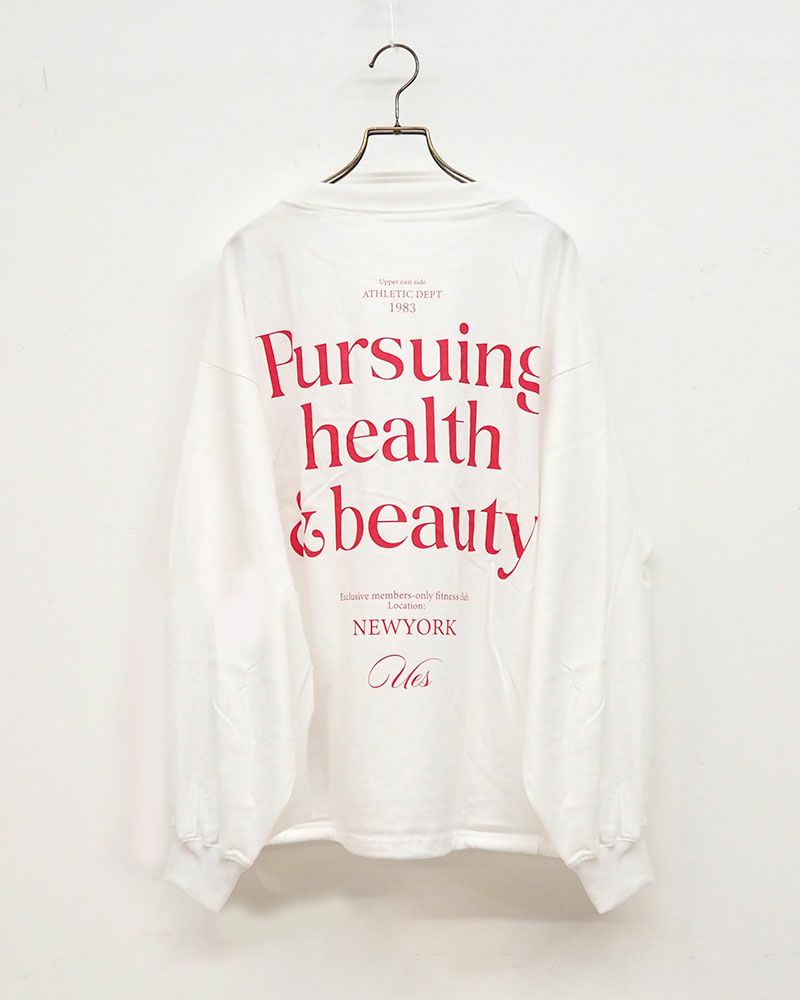 limiless リミレス 天竺スポーティーロンT 英字プリント ユニセックス ロングTシャツ ドロスト付き 綿100％ ゆったりシルエット