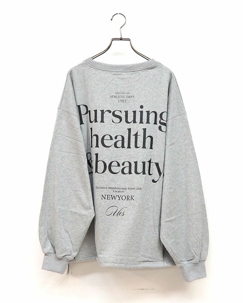 limiless リミレス 天竺スポーティーロンT 英字プリント ユニセックス ロングTシャツ ドロスト付き 綿100％ ゆったりシルエット