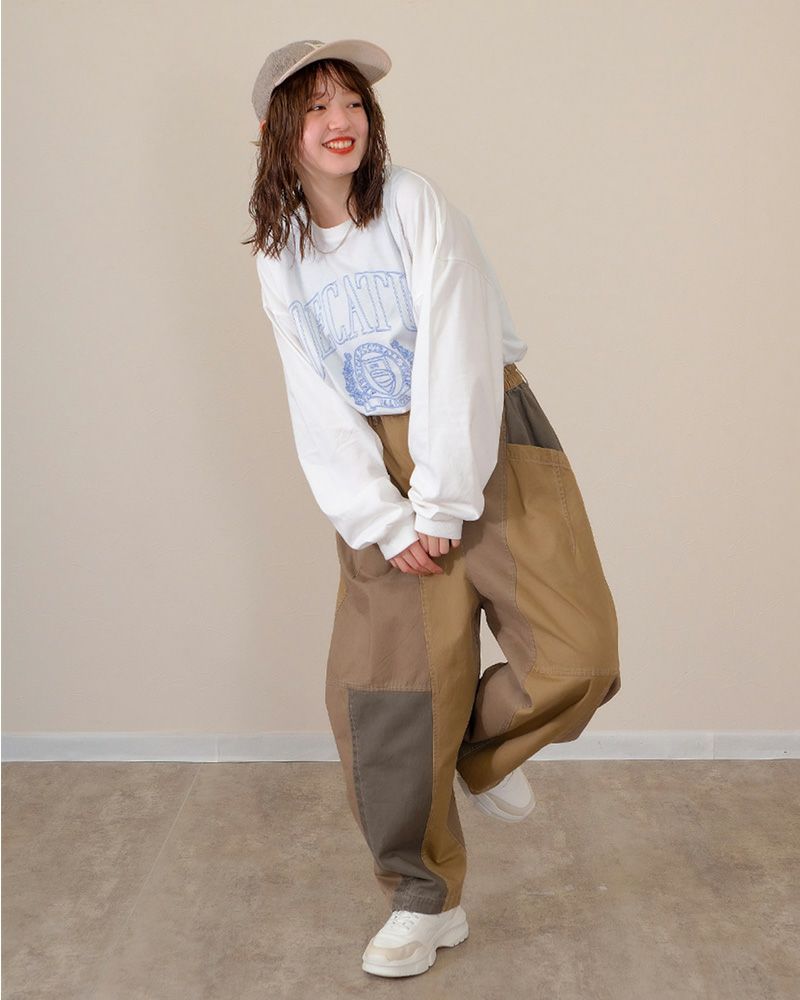 ナッツバルーンパンツ レディース ウエストゴム ゆったり シルエット ボリューム感 カジュアル 大人可愛い