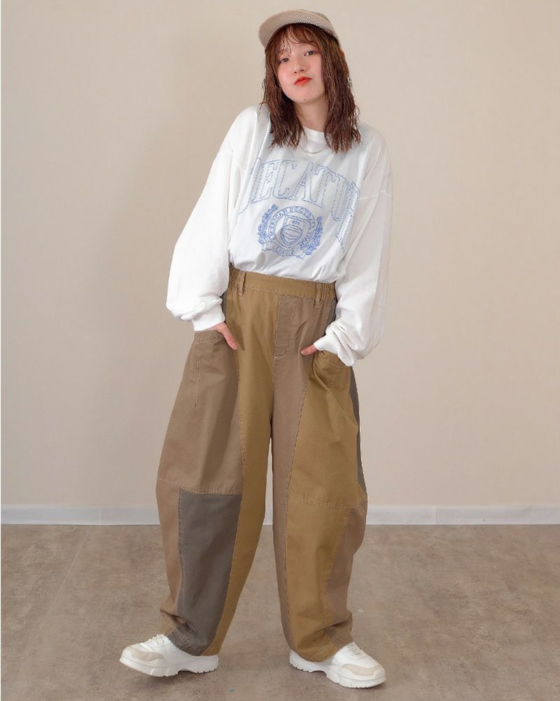 ナッツバルーンパンツ レディース ウエストゴム ゆったり シルエット ボリューム感 カジュアル 大人可愛い