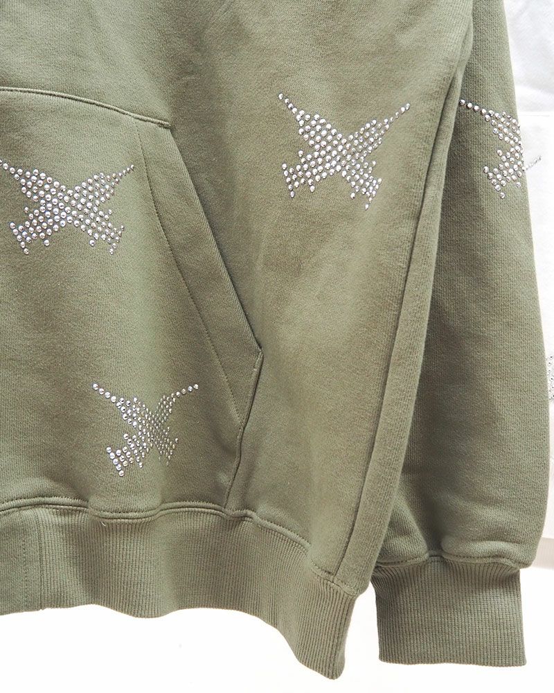 GALFY ガルフィー ピカピカ注射器パーカー 総柄 ジップアップ オーバーサイズ ユニセックス ストリート 個性派